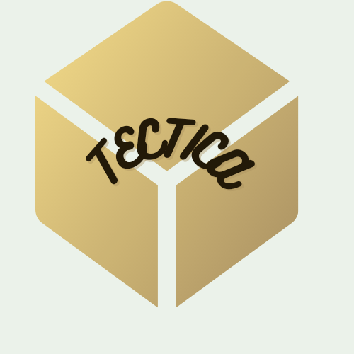 imagem de logo , um cubo com um texto tectica